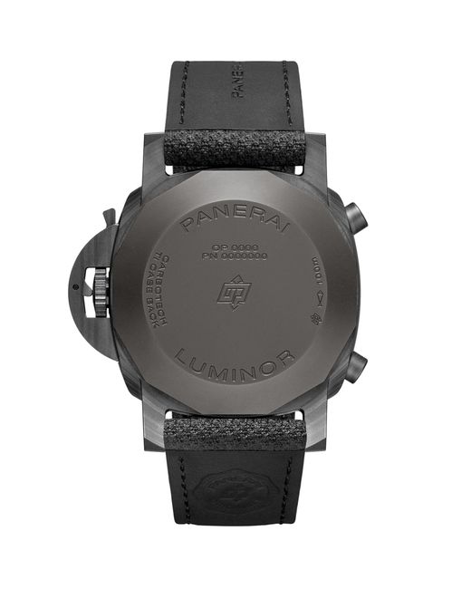 Panerai Gray Carbon Luminor Chronograph Watch 44mm for men
