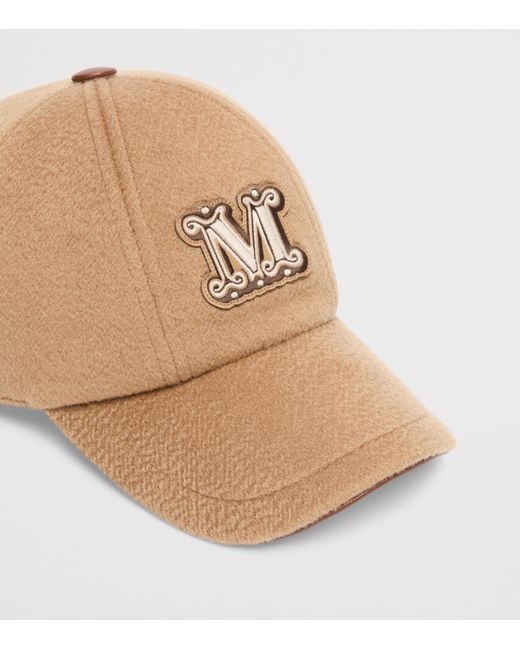 Max Mara Natural Cashmere Monogram Cap