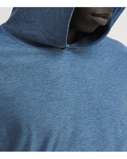 vuori Blue Strato Tech Hoodie for men