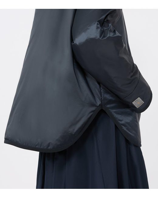 Max Mara Blue Hooded Padded Jacket