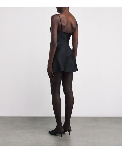 Skims Satin Cami Slip Dress in Black | Lyst