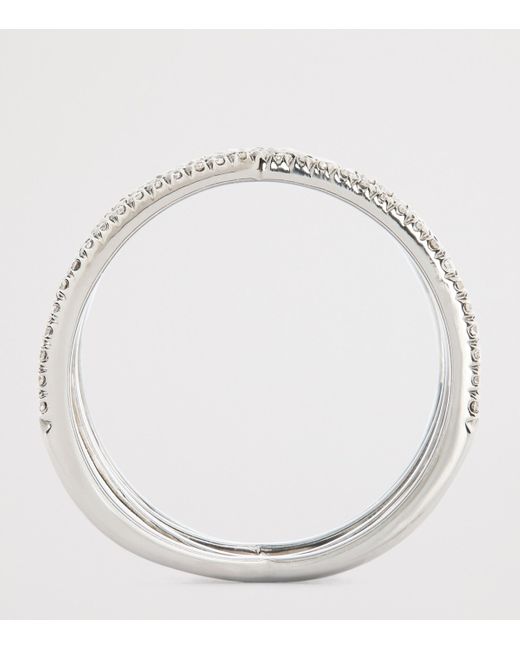 Eva Fehren Metallic Blackened And Diamond Xx Ring