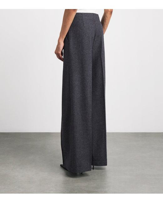 PAIGE Blue Wool-Blend Vicenza Trousers