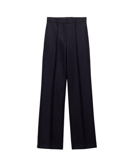 Prada Blue Wool Tailored Trousers