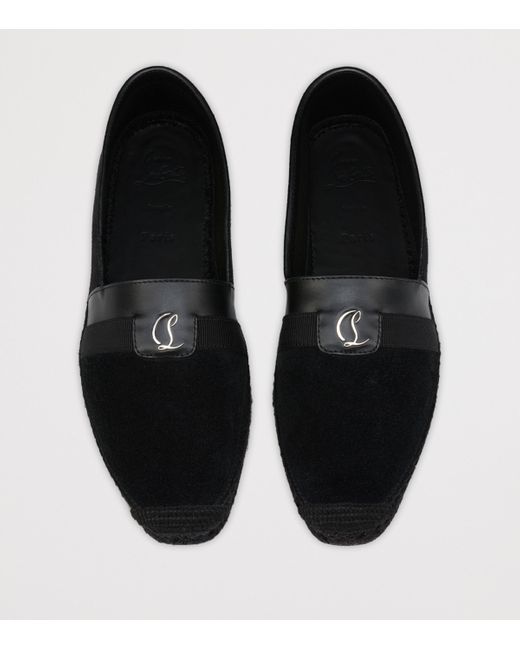 Christian Louboutin Black Alfarica Suede Espadrilles