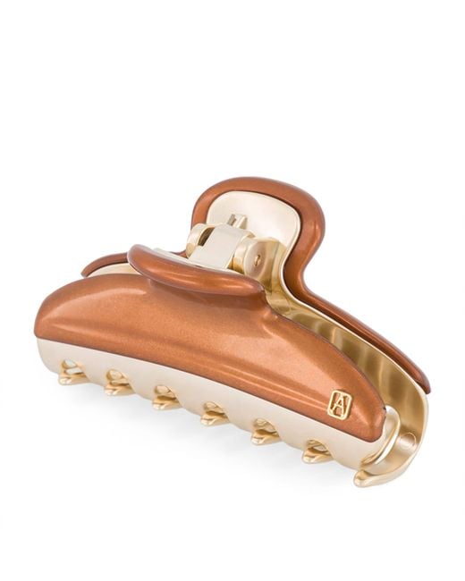 Alexandre De Paris Brown Plated Claw Hair Clip