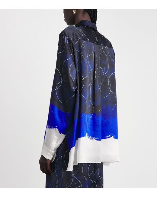 Roksanda Blue Silk Printed Leonara Blouse
