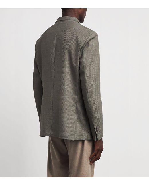 Corneliani Green Virgin Wool Jacket for men