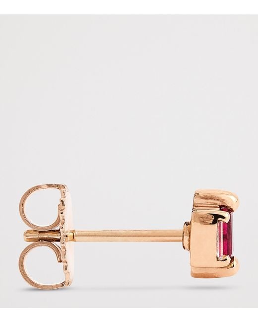 Suzanne Kalan Red Ruby And Diamond Bold Stud Earrings