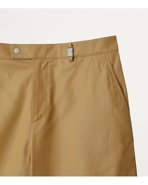 Burberry Natural Cotton Chino Shorts for men