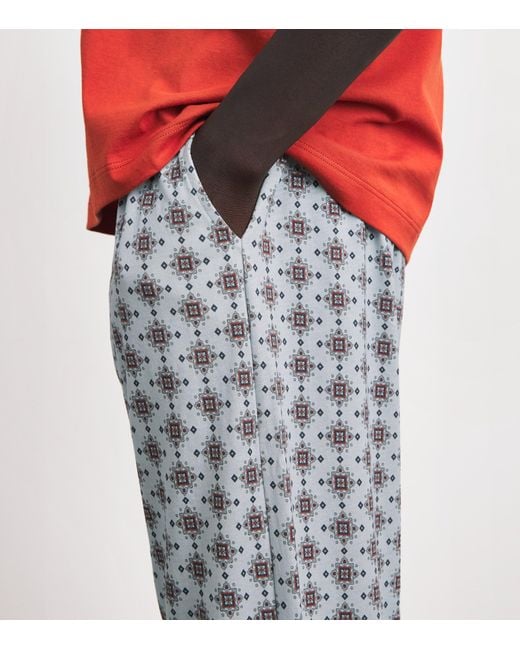 Hanro Blue Cotton Night & Day Lounge Trousers for men