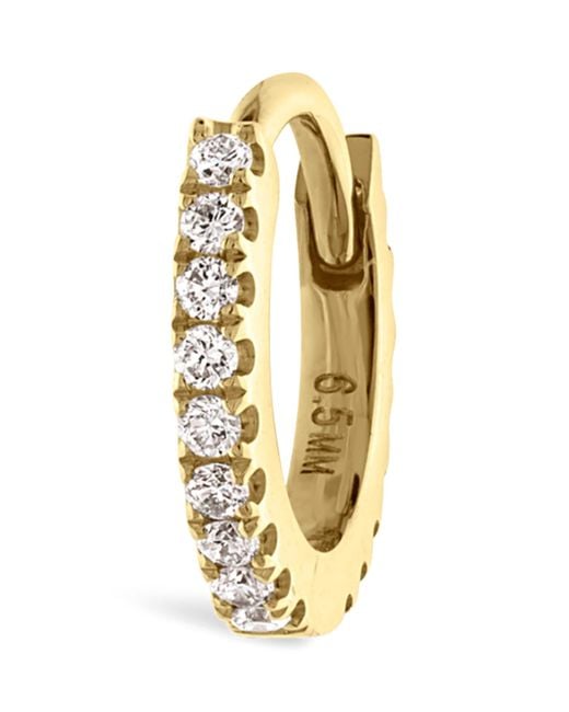 Maria Tash Metallic 6.5mm Yellow Gold And Diamond Eternity Earring