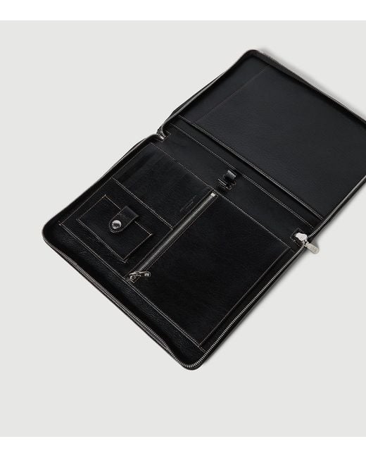 Brunello Cucinelli Black Calfskin Document Holder for men