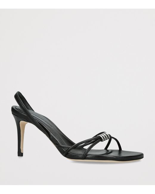 Christopher Esber Black Leather Giro Slingback Sandals 90