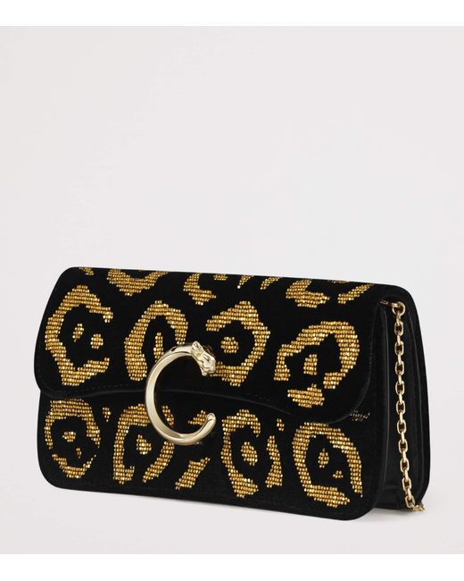 Cartier Black Mini Beaded Panthère De Shoulder Bag