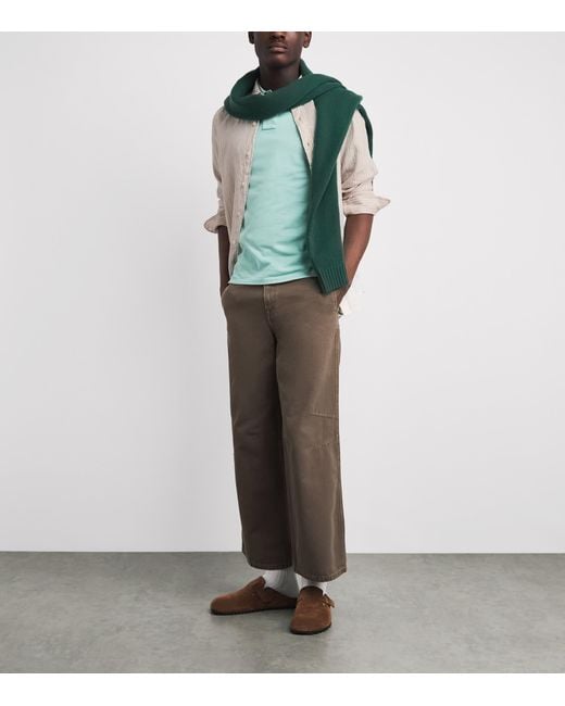 Polo Ralph Lauren Gray Linen Custom-Fit Stripe Shirt for men