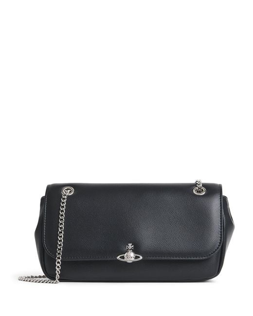 Vivienne Westwood Black Chain Wallet Cross-Body Bag