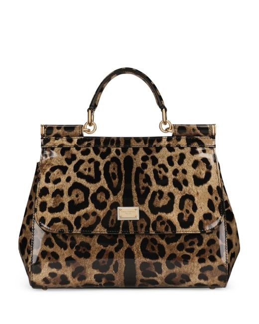 Dolce & Gabbana Brown Kim Dolce&Gabbana Medium Leopard Print Sicily Bag