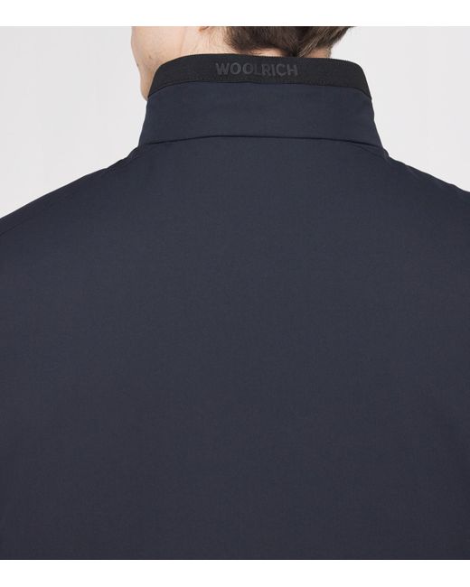 Woolrich Blue Down Waterproof Sailing Bomber Jacket for men