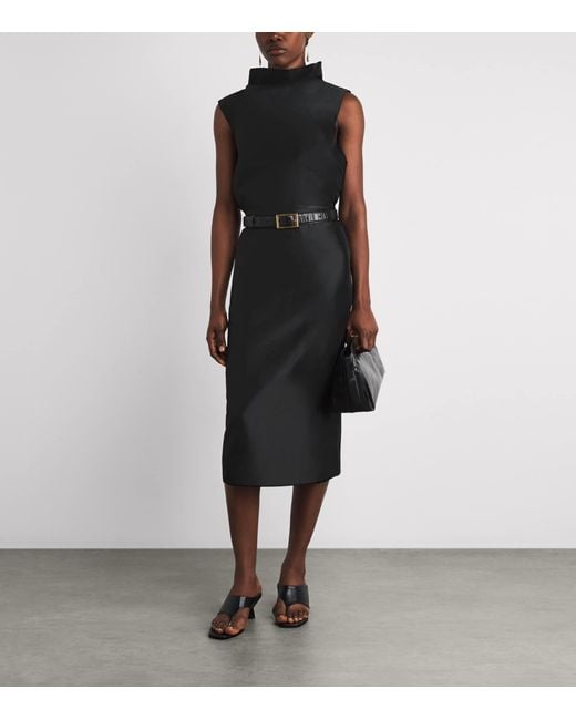 Almada Label Black Silk-Blend Kiera Top