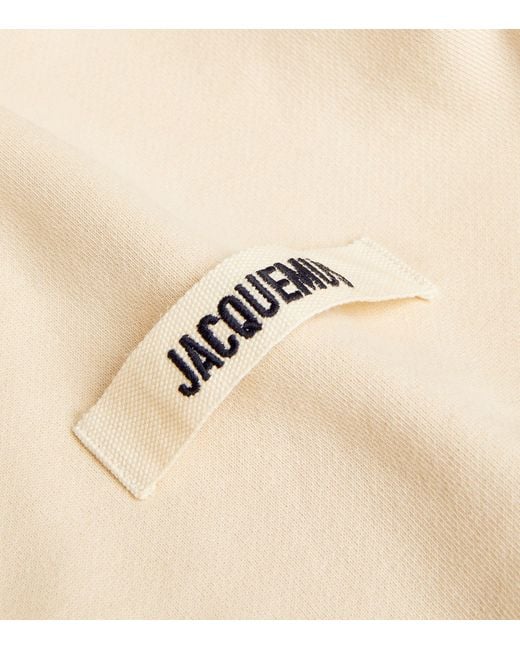 Jacquemus Natural Organic Cotton Grosgrain Logo Hoodie for men