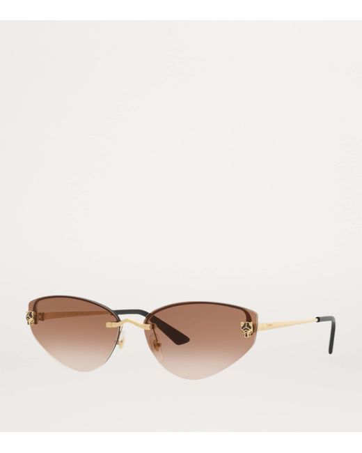 Cartier Brown Metal 06L001691 Sunglasses