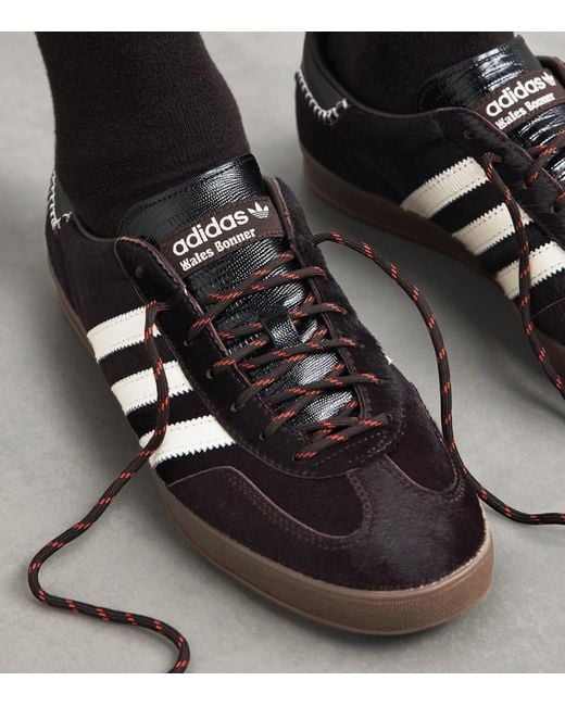 Adidas Brown X Wales Bonner Pony Hair Gazelle Sneakers for men