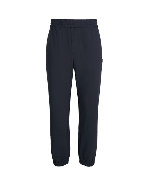 Moose Knuckles Blue Cuffed Logo Track Pants for men