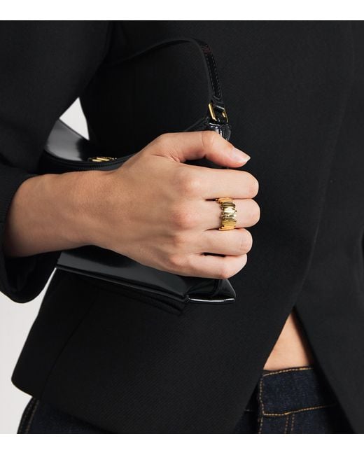 Suzanne Kalan Metallic Golden Jagged Wide Band