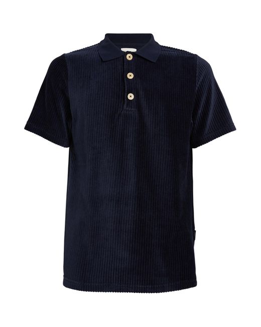Oliver Spencer Corduroy Tabley Polo Shirt in Blue for Men | Lyst