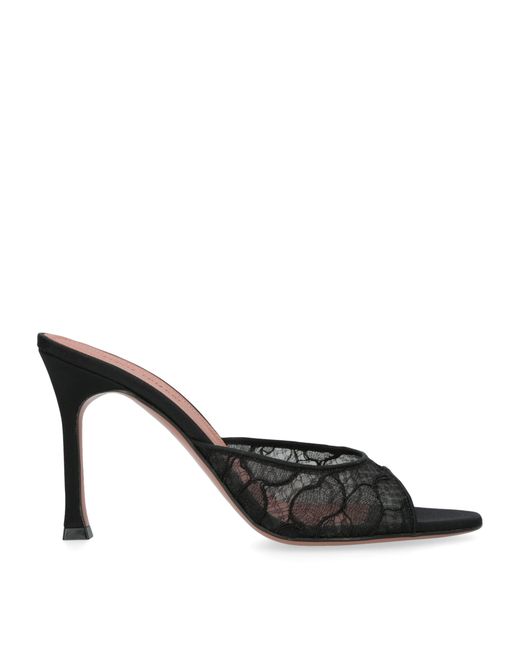 AMINA MUADDI Black Lace Alexa Heeled Mules 95