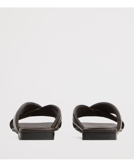 Bottega Veneta Brown Leather Riva Mules