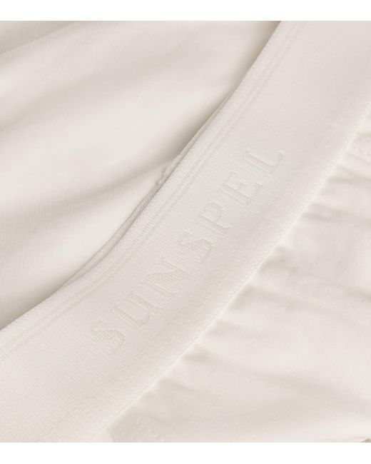 Sunspel White Stretch-Cotton Trunks for men