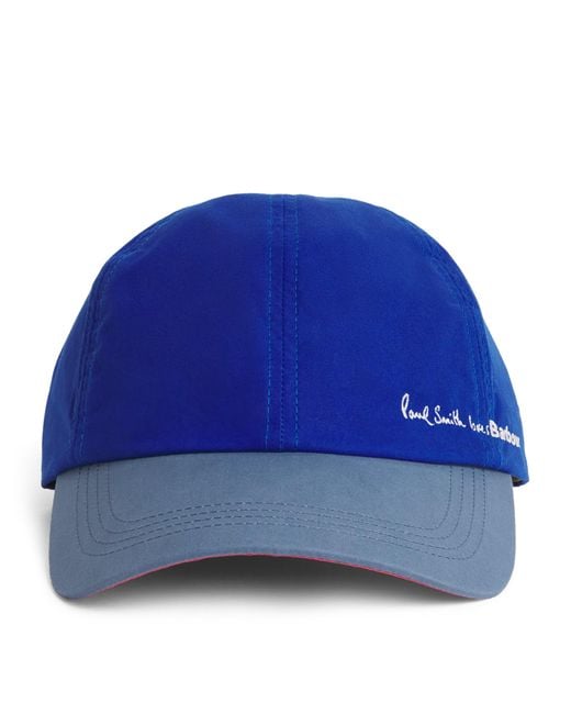 Barbour Blue X Paul Smith Logo Cap for men