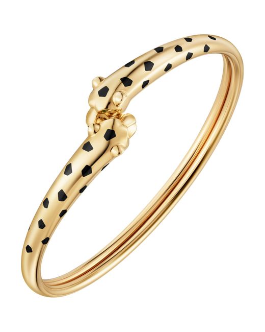 Cartier Metallic Tsavorite Garnet And Onyx Panthère De Bracelet