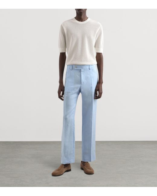 Dolce & Gabbana White Cotton Short-Sleeve Sweater for men