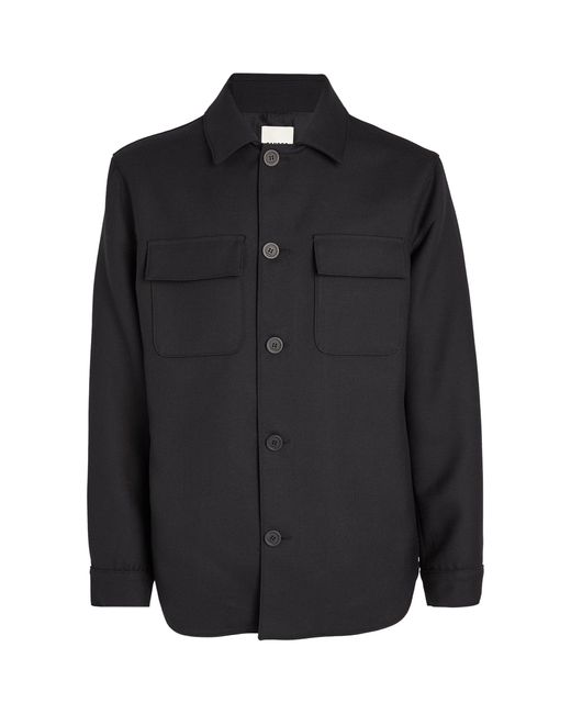 Sandro Black Oversized Utility Shirt Jacket for men