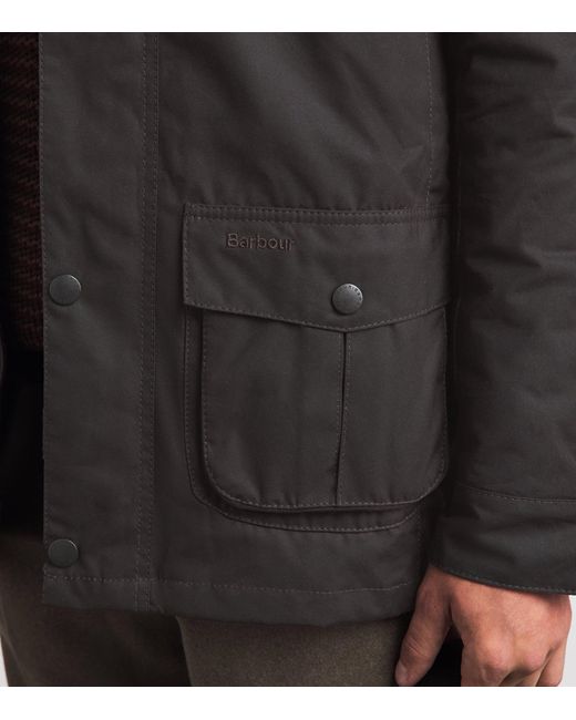 Barbour Black Waxed Corbridge Jacket for men