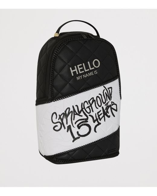 Sprayground Black Hello My Name Is Anniversary Backpack