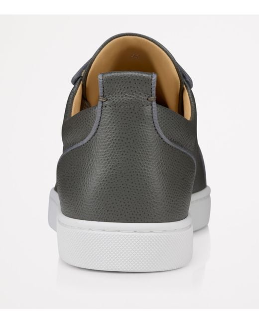 Louboutin Shoes Louboutin Junior Grey Suede Christian Louboutin Louis Junior Spikes Cap-Toe Suede Sneakers
