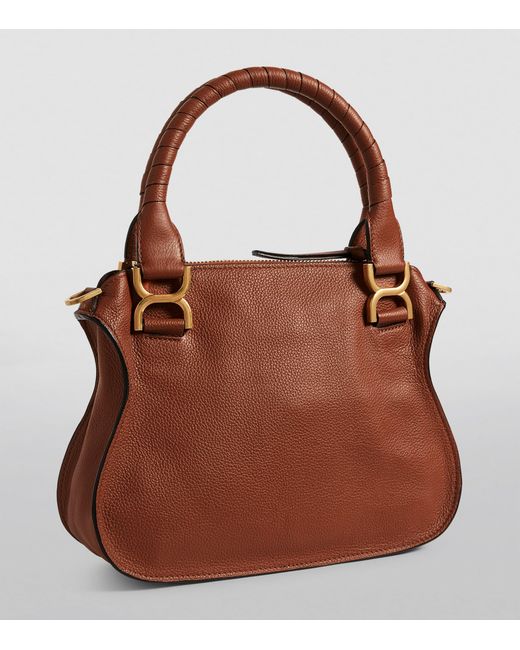 Chloé Brown Small Leather Marcie Top-Handle Bag