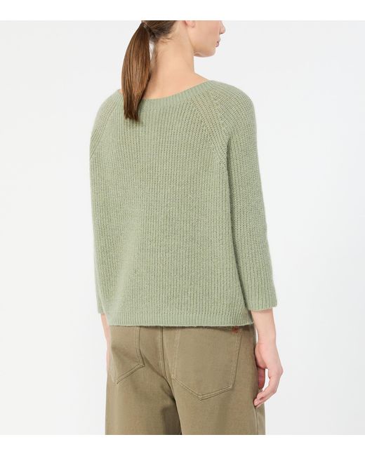 Weekend by Maxmara Green Rib-Knit Sweater