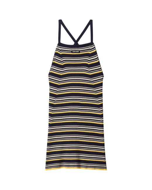 Miu Miu Black Stretch-Cotton Knitted Mini Dress
