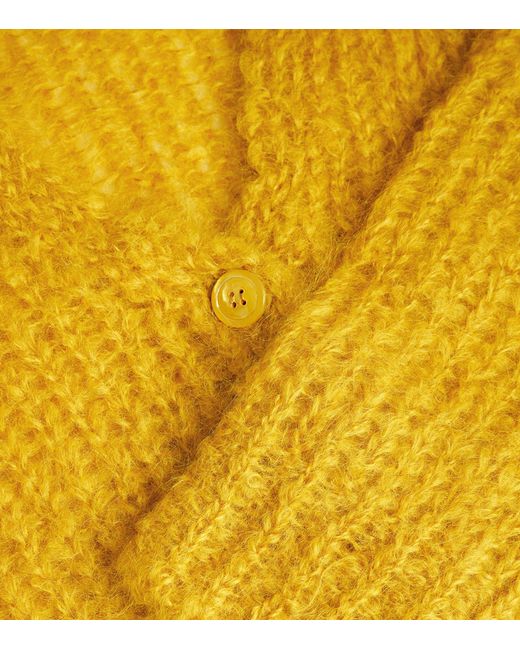 Weekend by Maxmara Yellow Wool-blend Gerarda Cardigan