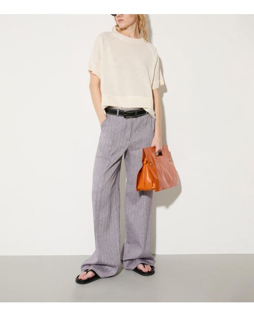 MAX&Co. White Linen-Blend Sweater