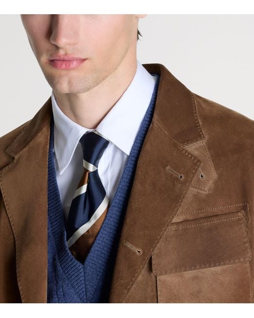 Dunhill Brown Suede Blazer for men