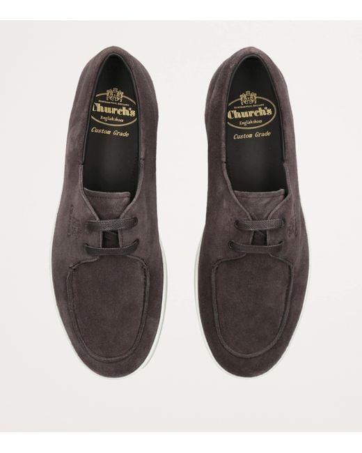 Church's Brown Suede Longsight Slip-On Sneakers for men