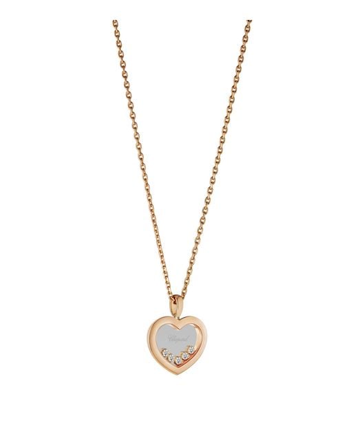 Chopard Metallic And Diamond Happy Diamonds Icon Pendant