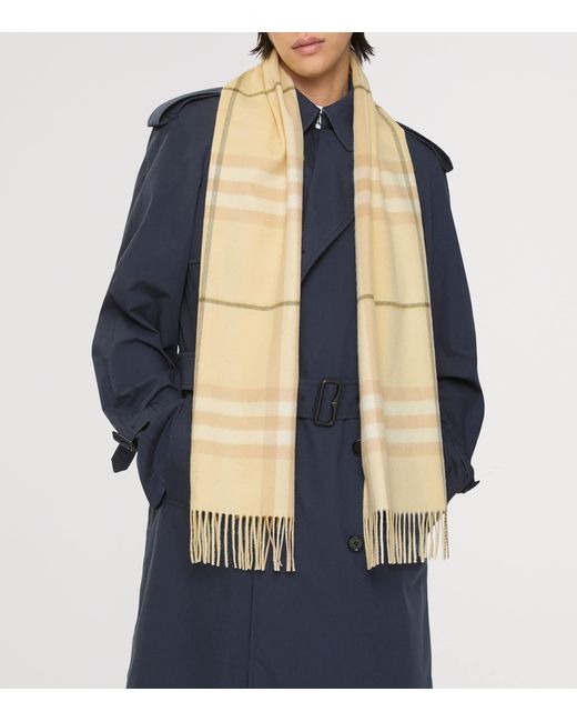 Burberry Metallic Cashmere Check Scarf