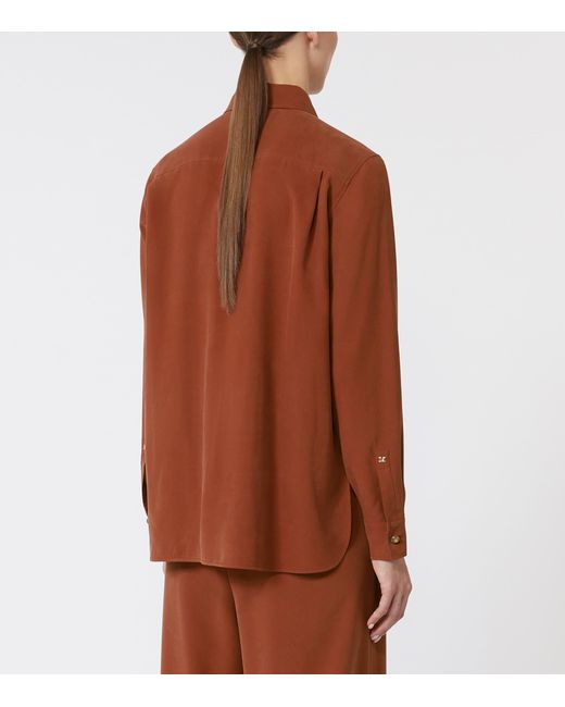 Max Mara Brown Silk Shirt